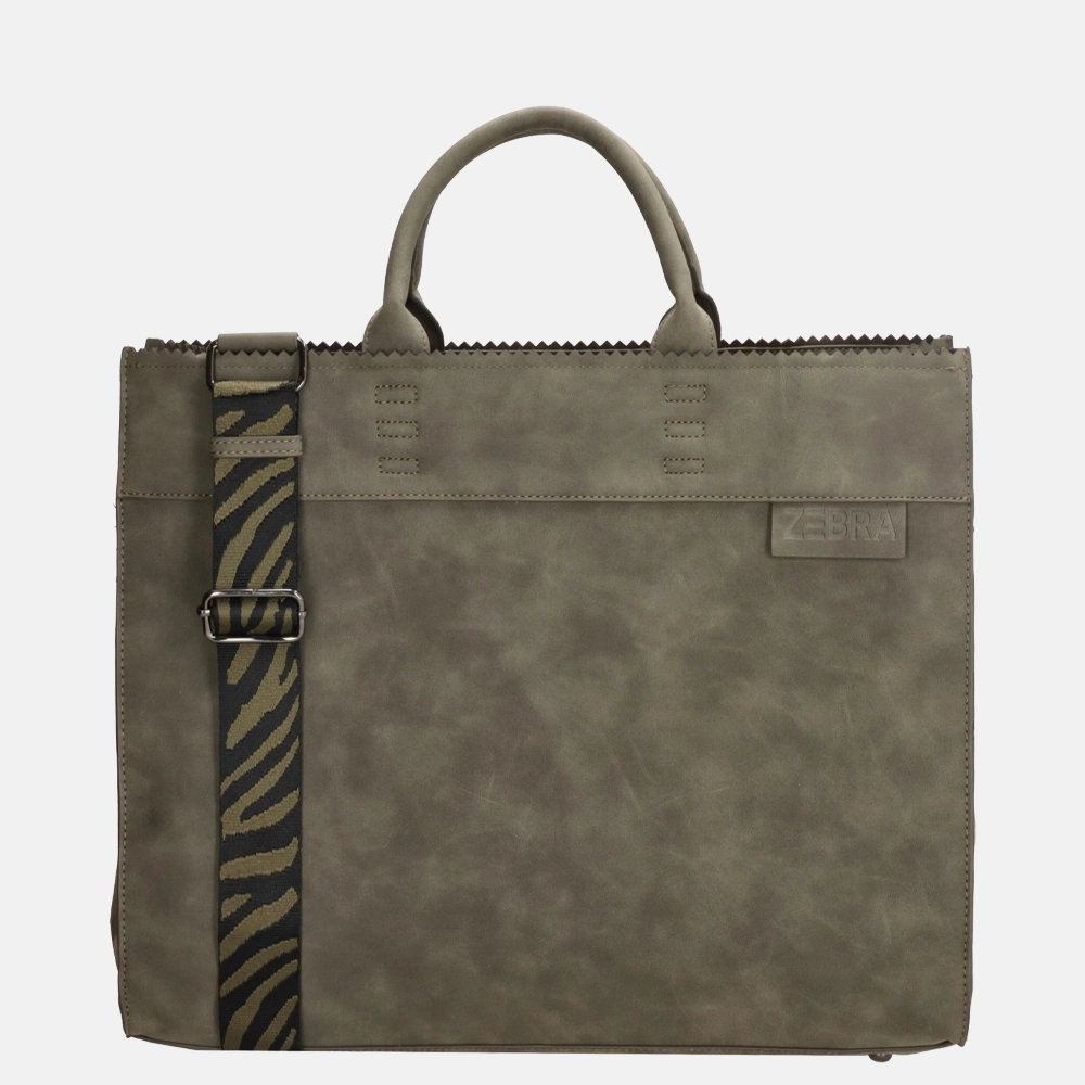 Zebra Trends handtas L olijfgroen
