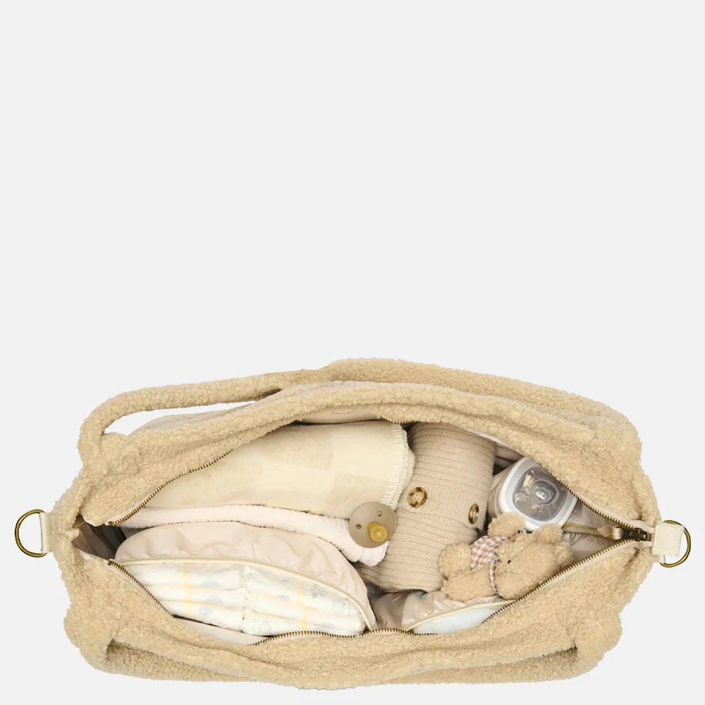Studio Noos Diaper Teddy mom bag luiertas ecru bij Duifhuizen