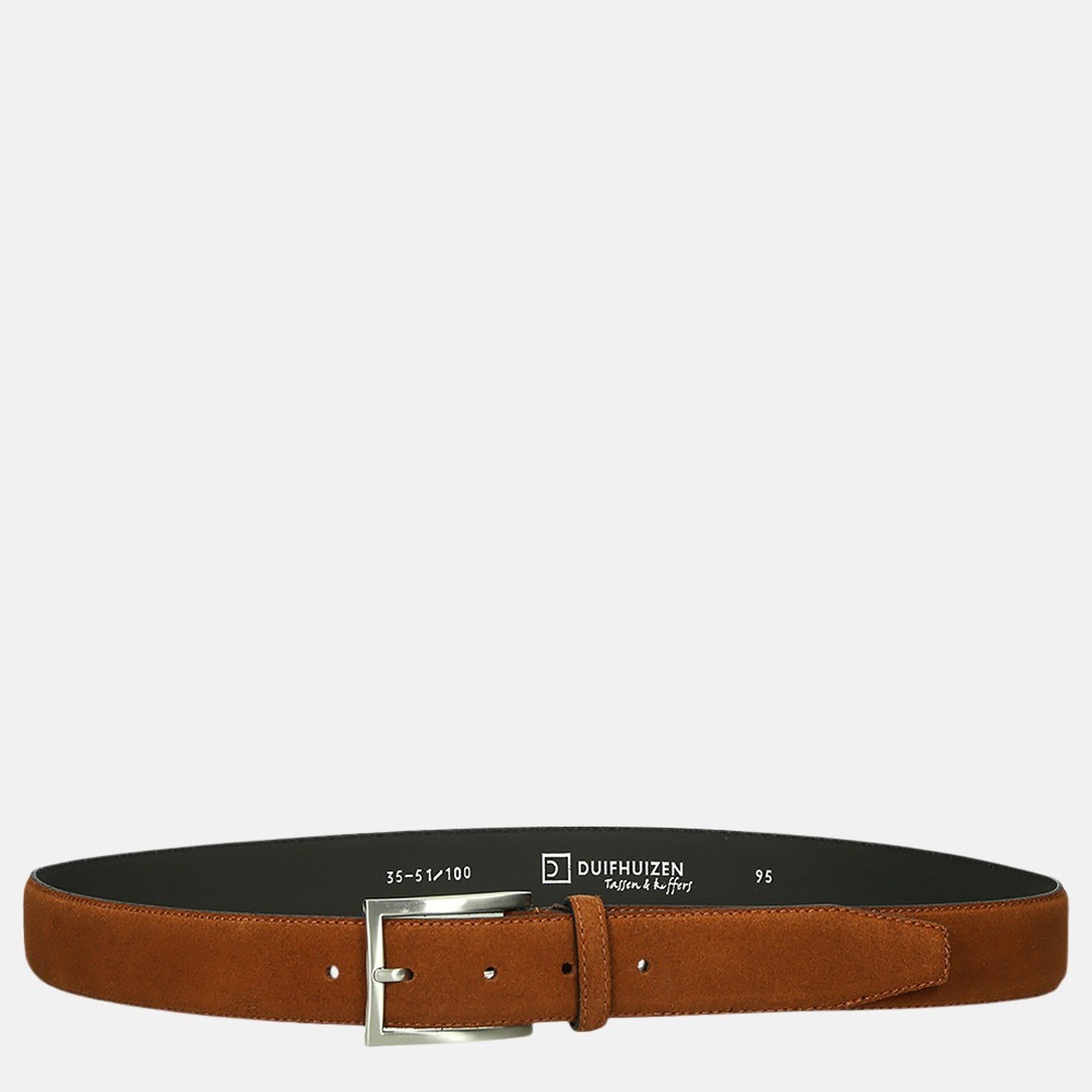 Duifhuizen heren riem 3.5 cm cognac