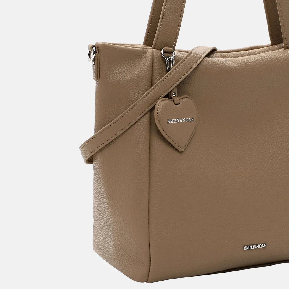 Emily & Noah Enie shopper taupe bij Duifhuizen