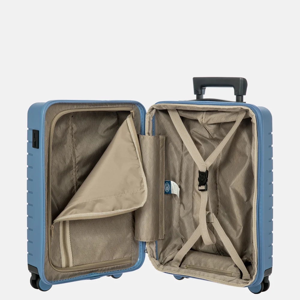 Bric's Ulisse handbagage koffer 55 cm grey blue bij Duifhuizen