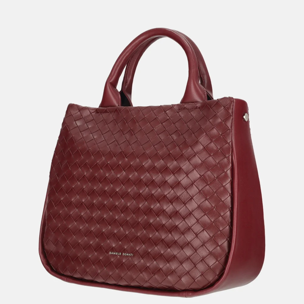 Daniele Donati handtas vlechtwerk fashion band burgundy bij Duifhuizen