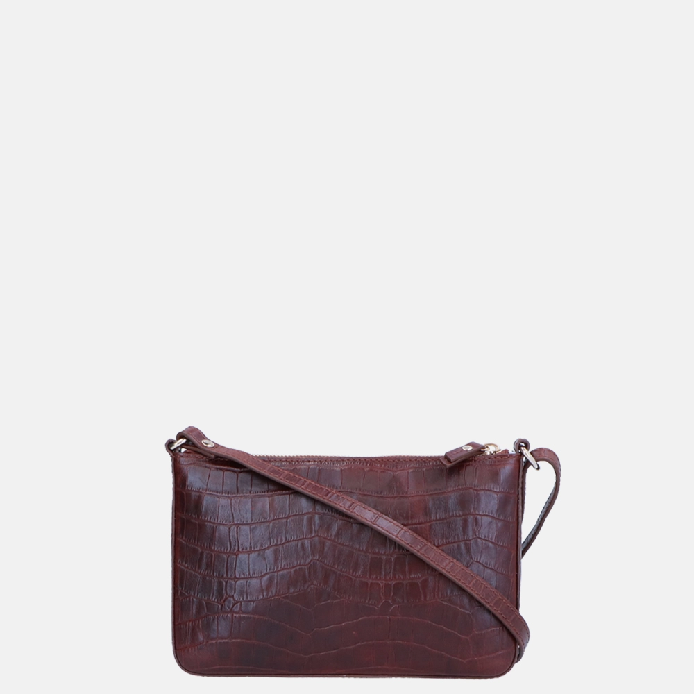 LouLou Essentiels Classy Croco crossbody tas cacao bij Duifhuizen