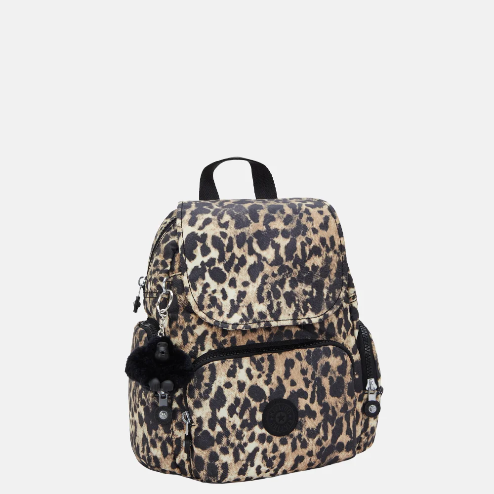 Kipling City Zip rugzak mini wild leopard bij Duifhuizen