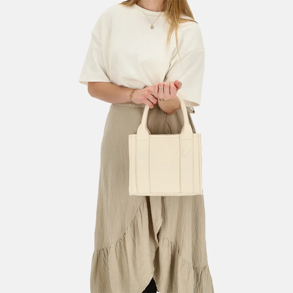 Charm London shopper S off white bij Duifhuizen