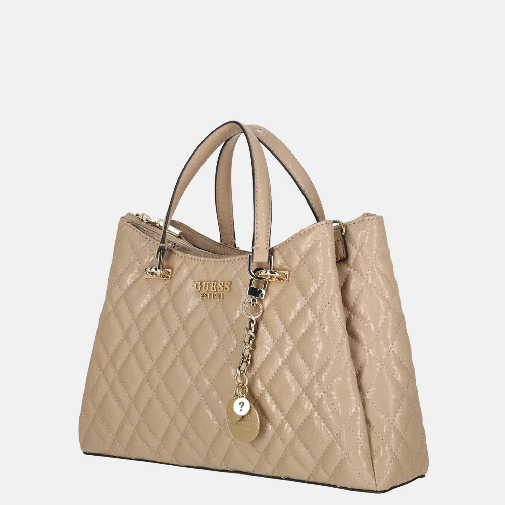 Guess Girlfriend satchel schoudertas Pale Mocha bij Duifhuizen