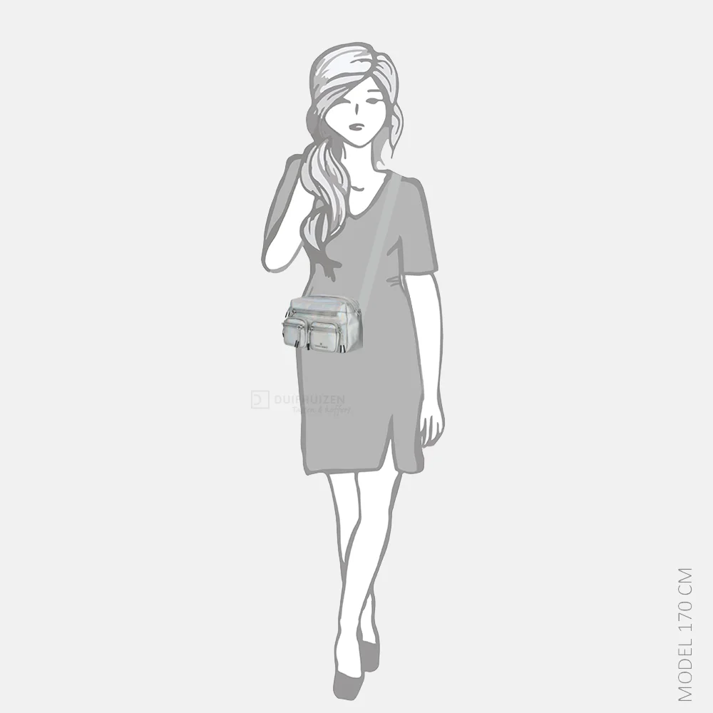 Enrico Benetti Celine crossbody tas metallic silver bij Duifhuizen