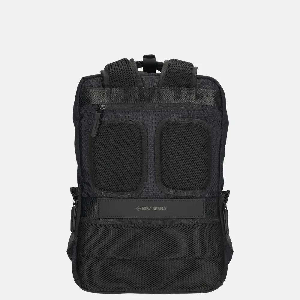 New Rebels Trondheim rugzak 15 inch black bij Duifhuizen
