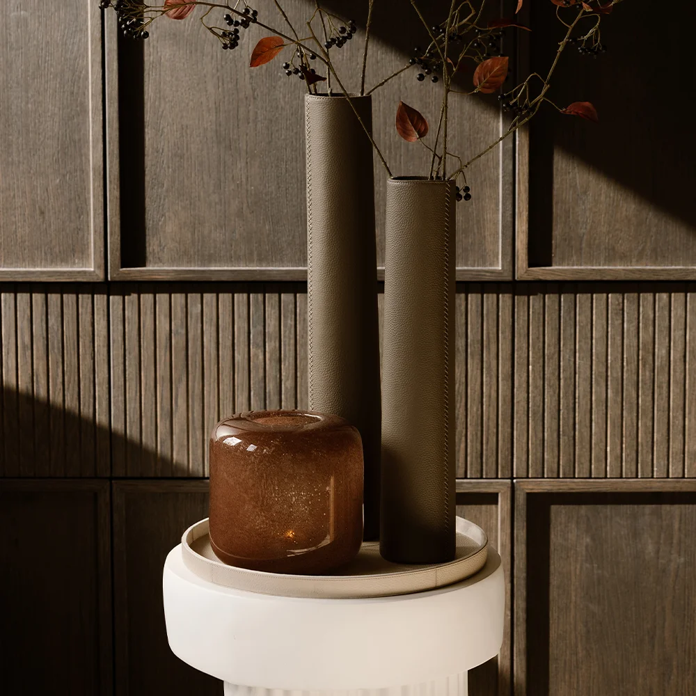 Chamada leren vaas effen L gun bij Duifhuizen