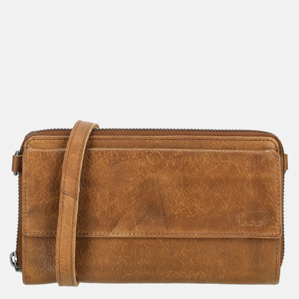 Bear Design portemonnee crossbody tas cognac bij Duifhuizen
