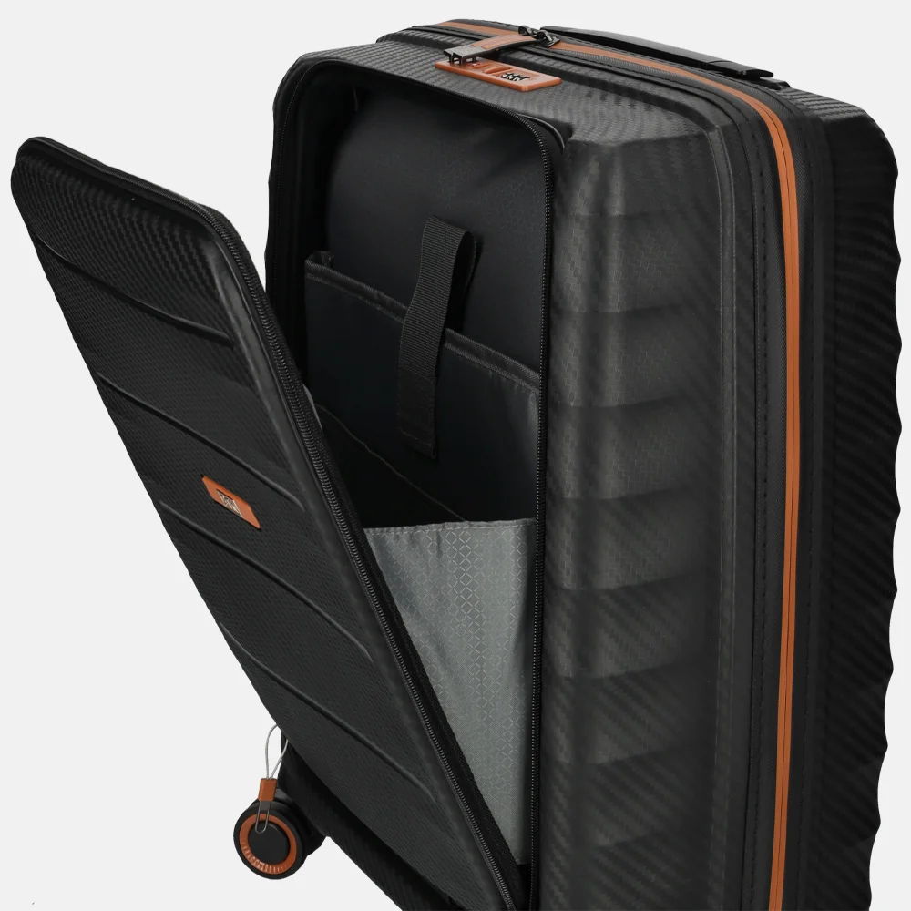 Duifhuizen Paloma handbagage koffer 55 cm black/copper bij Duifhuizen