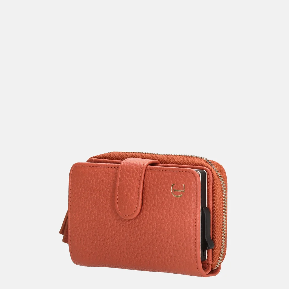 Charm London safety wallet portemonnee orange bij Duifhuizen