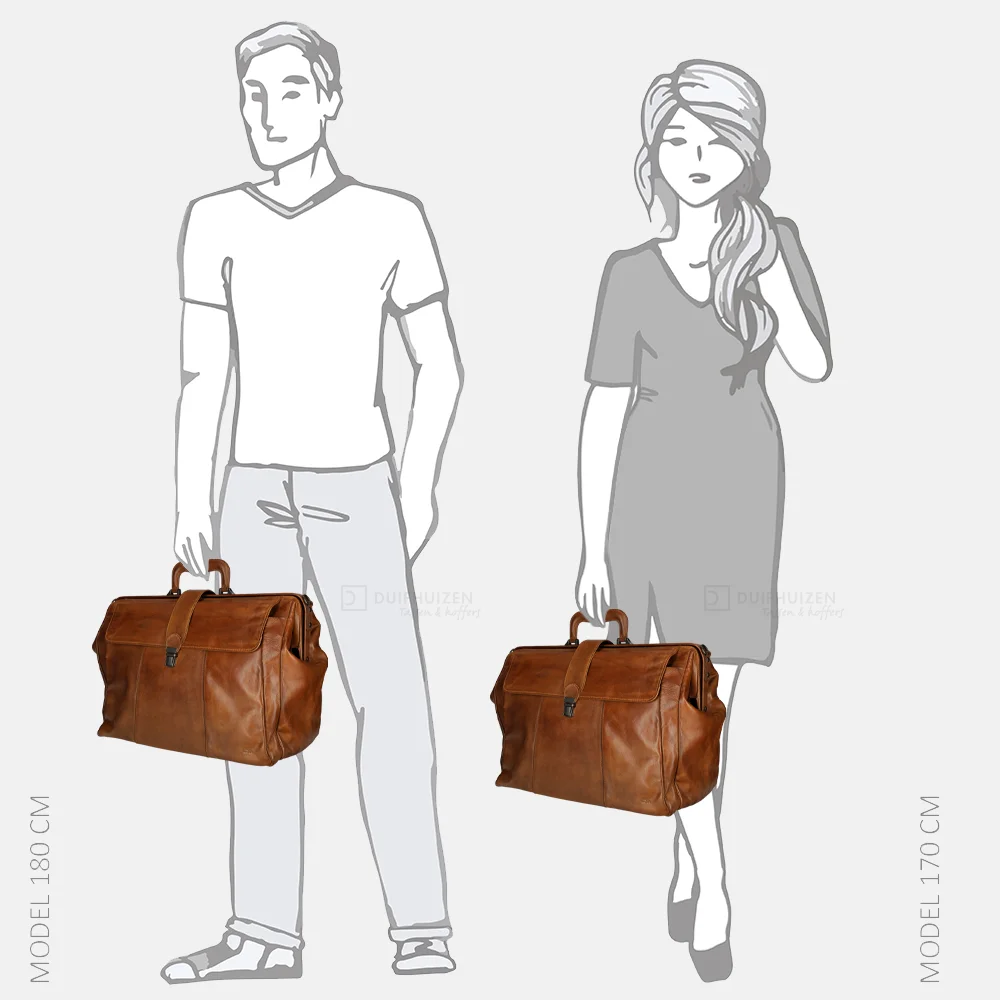 Bear Design weekendtas cognac bij Duifhuizen