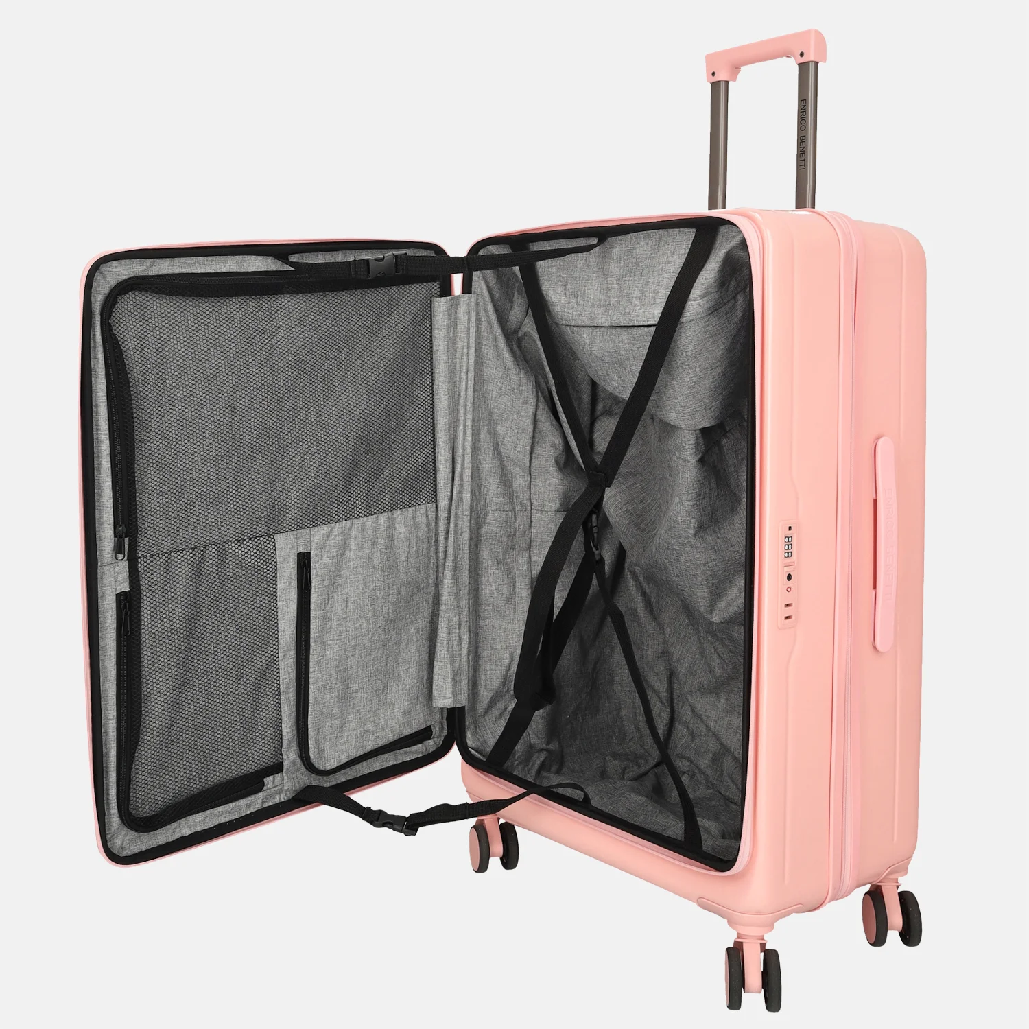 Enrico Benetti Romero 3-delig kofferset 74 cm pink bij Duifhuizen