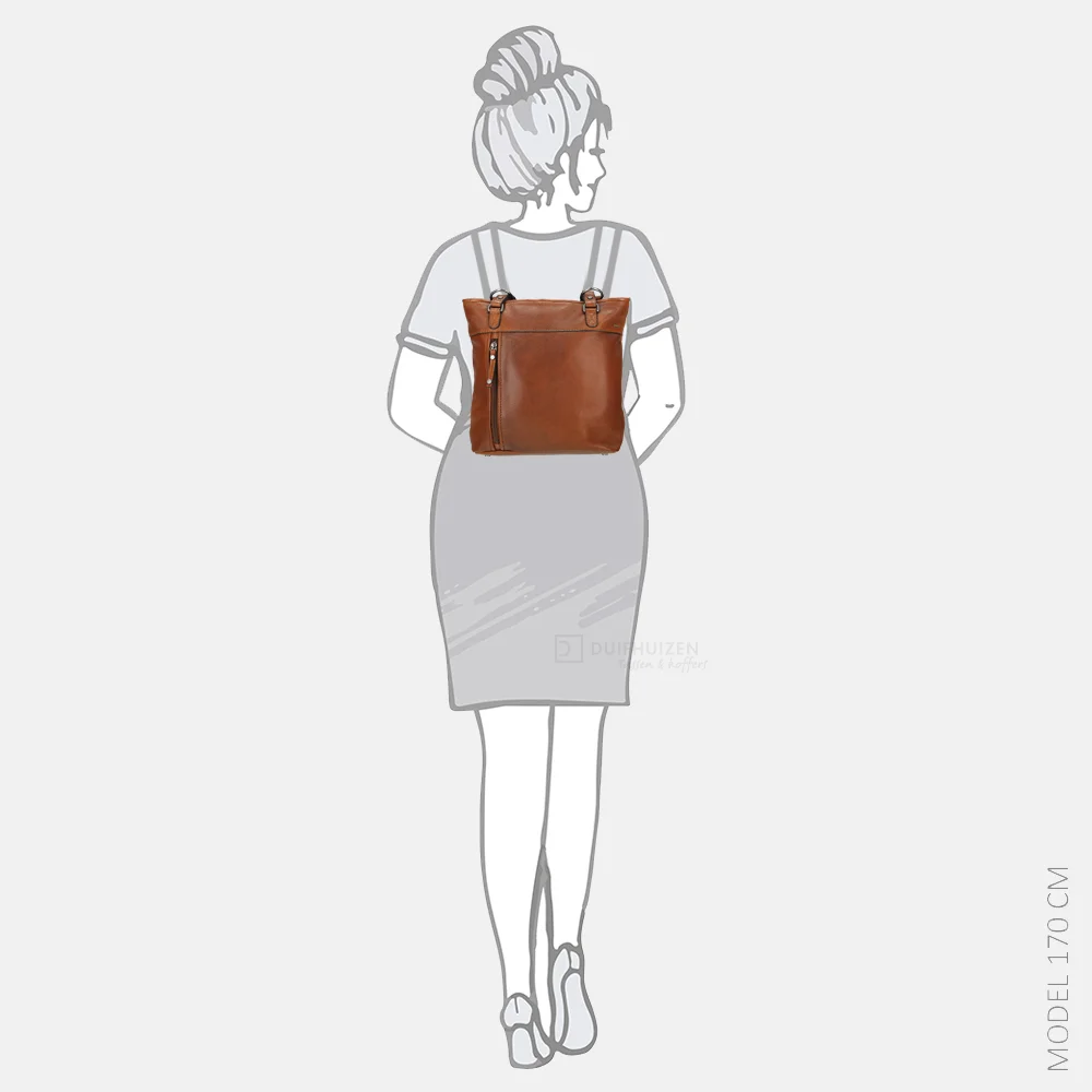 Berba Lucca rugzak brandy bij Duifhuizen