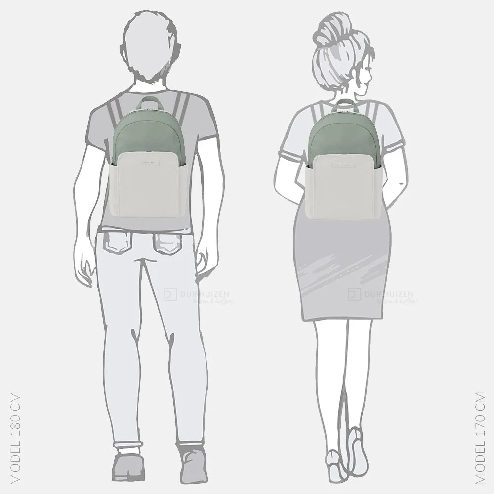 Kapten & Son Aalborg rugzak muted sage sprinkled  bij Duifhuizen