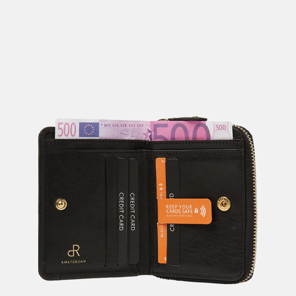 DR Amsterdam portemonnee black bij Duifhuizen