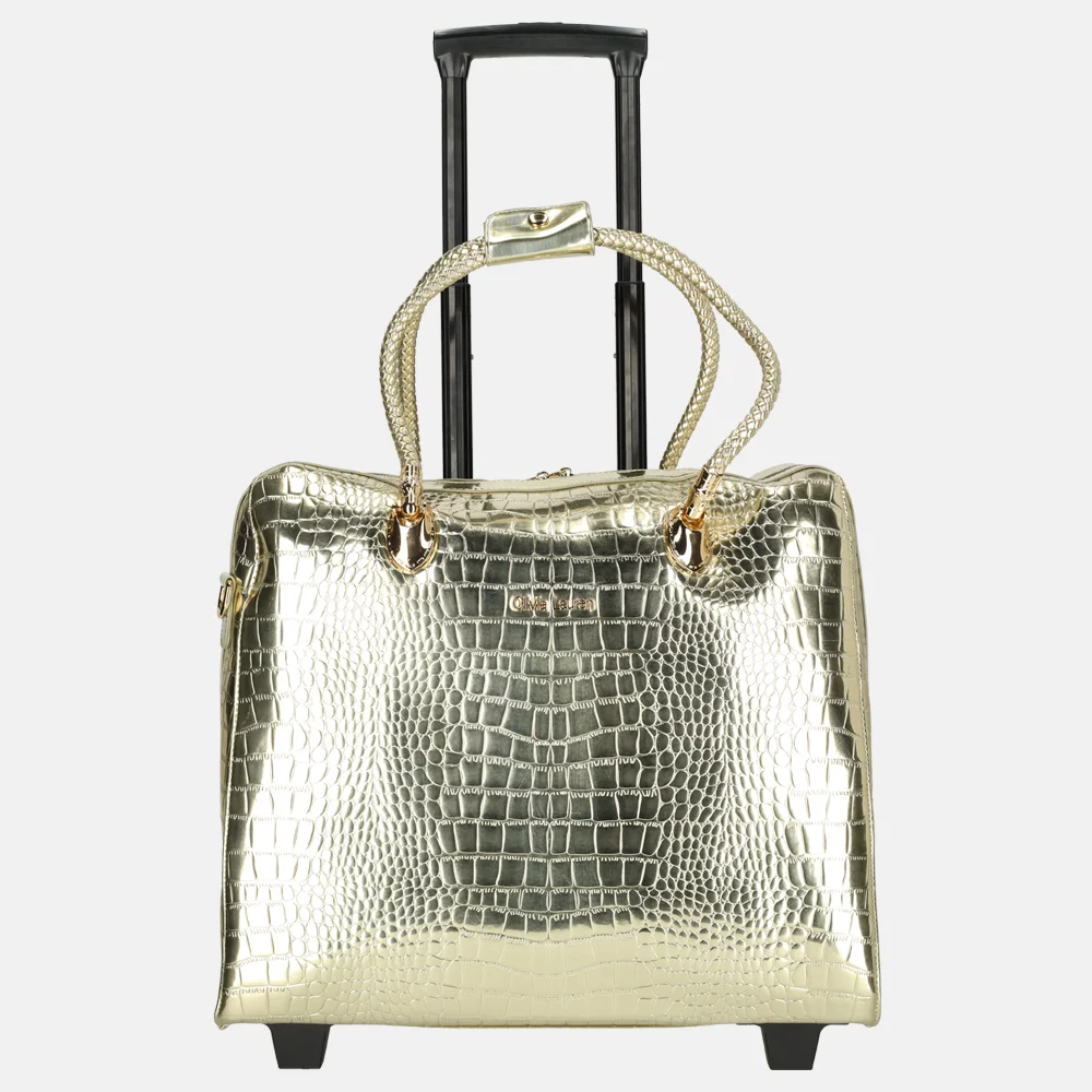 Olivia Lauren business trolley 17 inch gold bij Duifhuizen