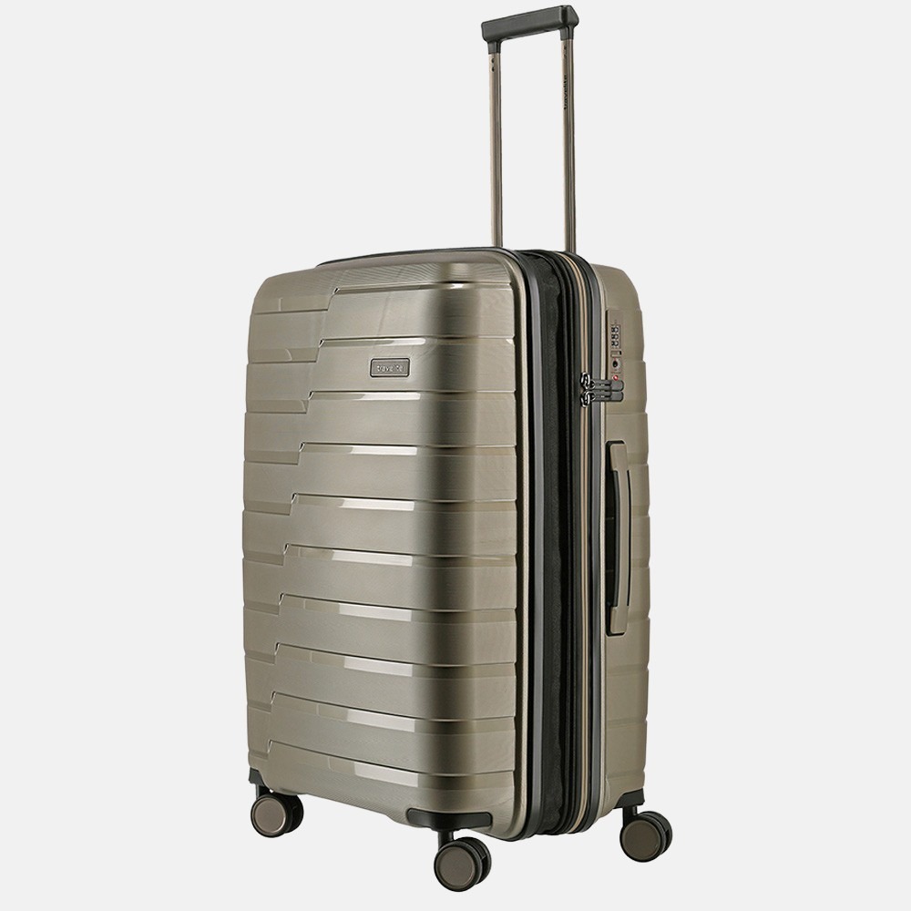 Travelite Air Base koffer 67 cm champagne bij Duifhuizen