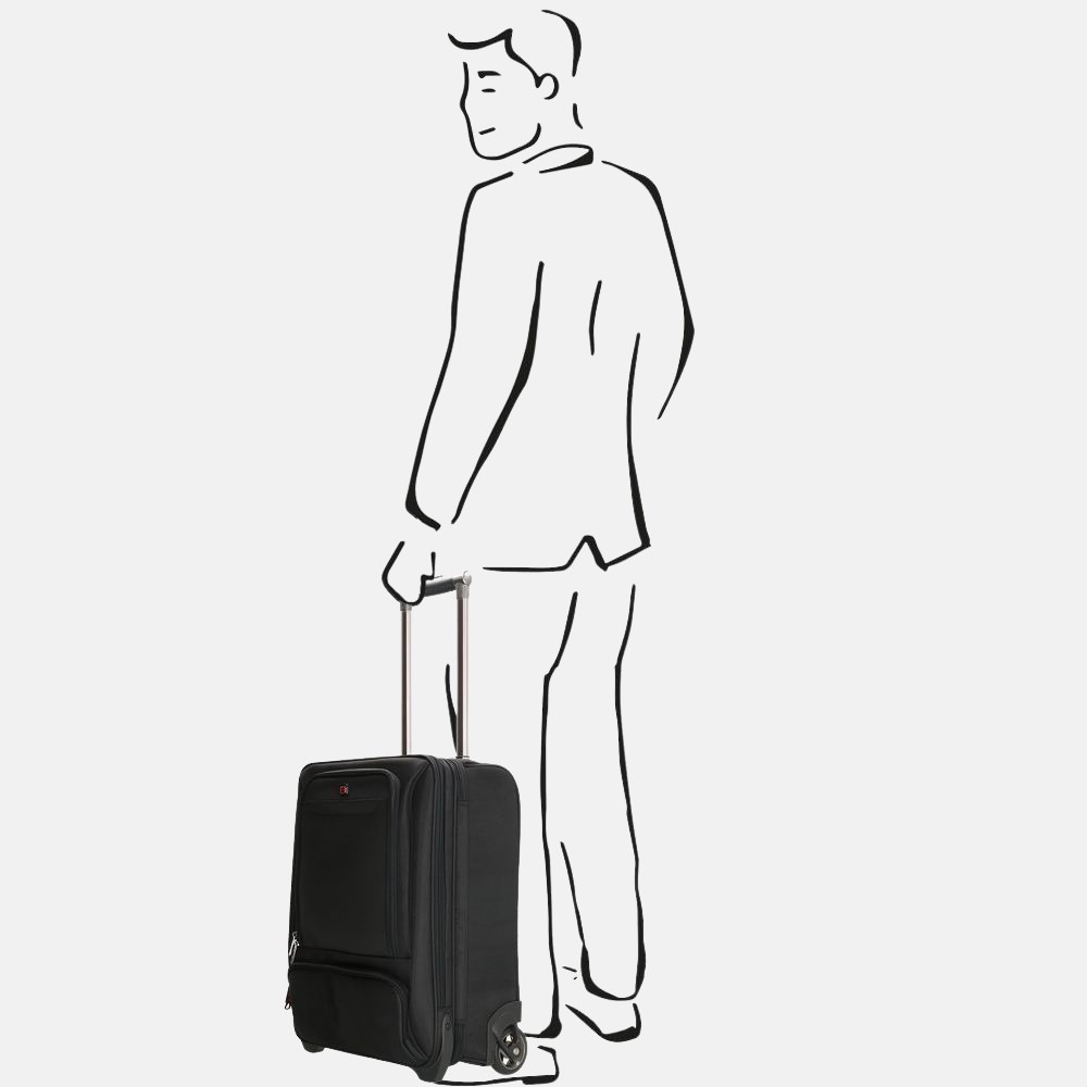 Enrico Benetti Cornell business trolley 15 inch black bij Duifhuizen