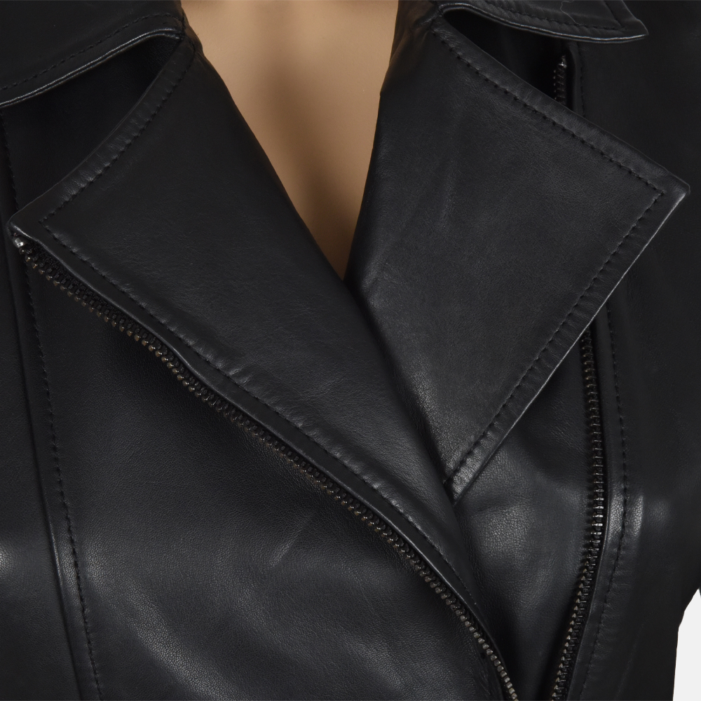 Dekkers Ledermode Lucky dames jack zwart bij Duifhuizen