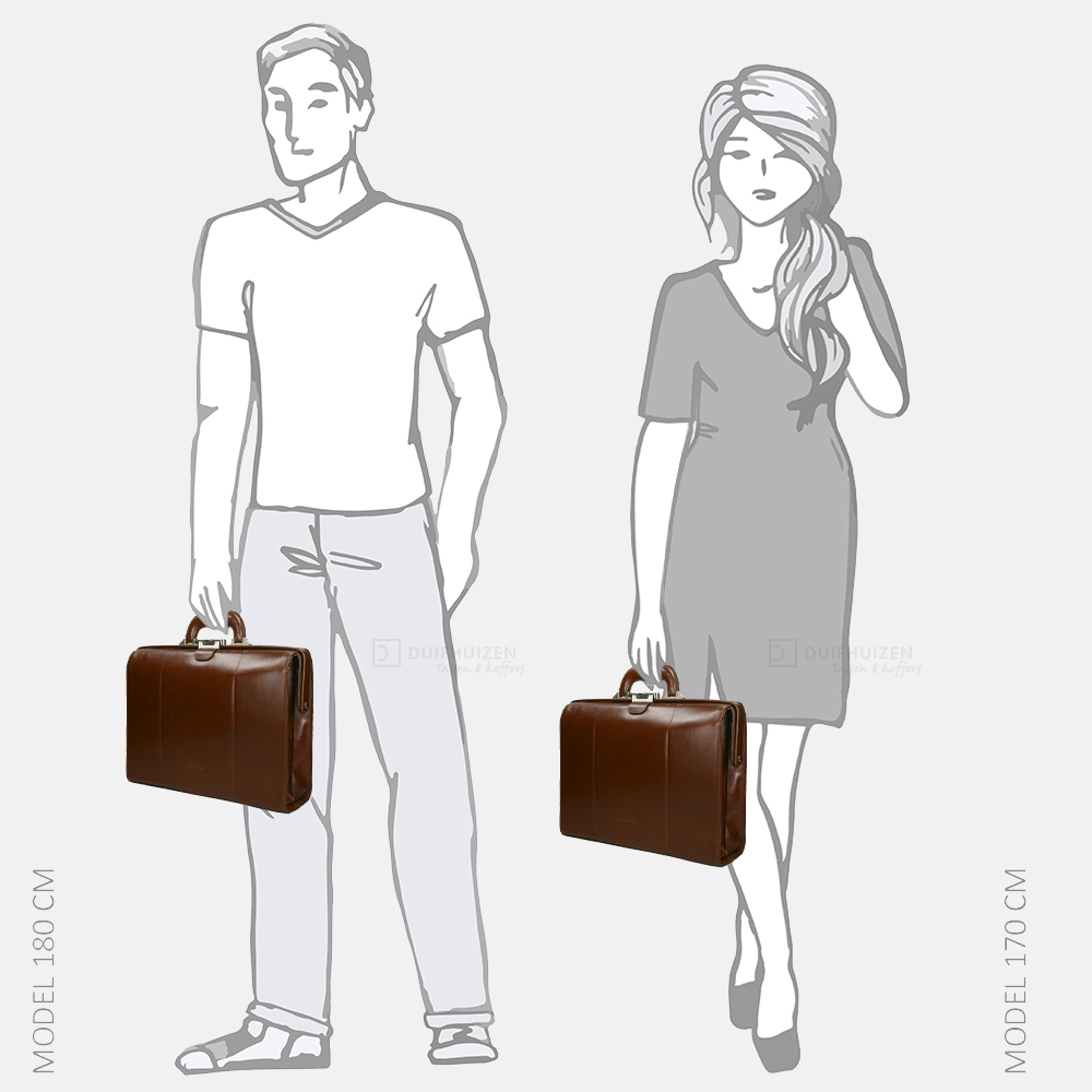 Claudio Ferrici Classico dokterstas 13.3 inch brown bij Duifhuizen