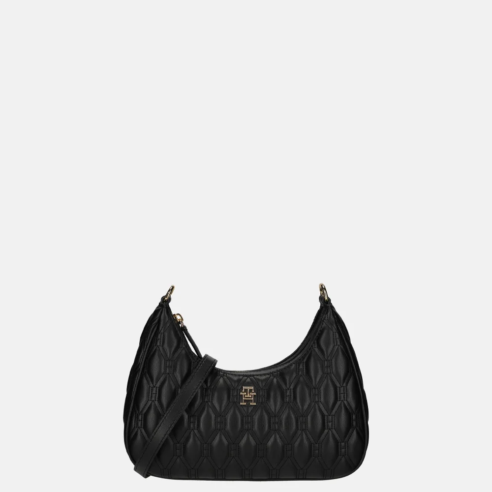 Tommy Hilfiger Refined crossbody quilted tas black bij Duifhuizen