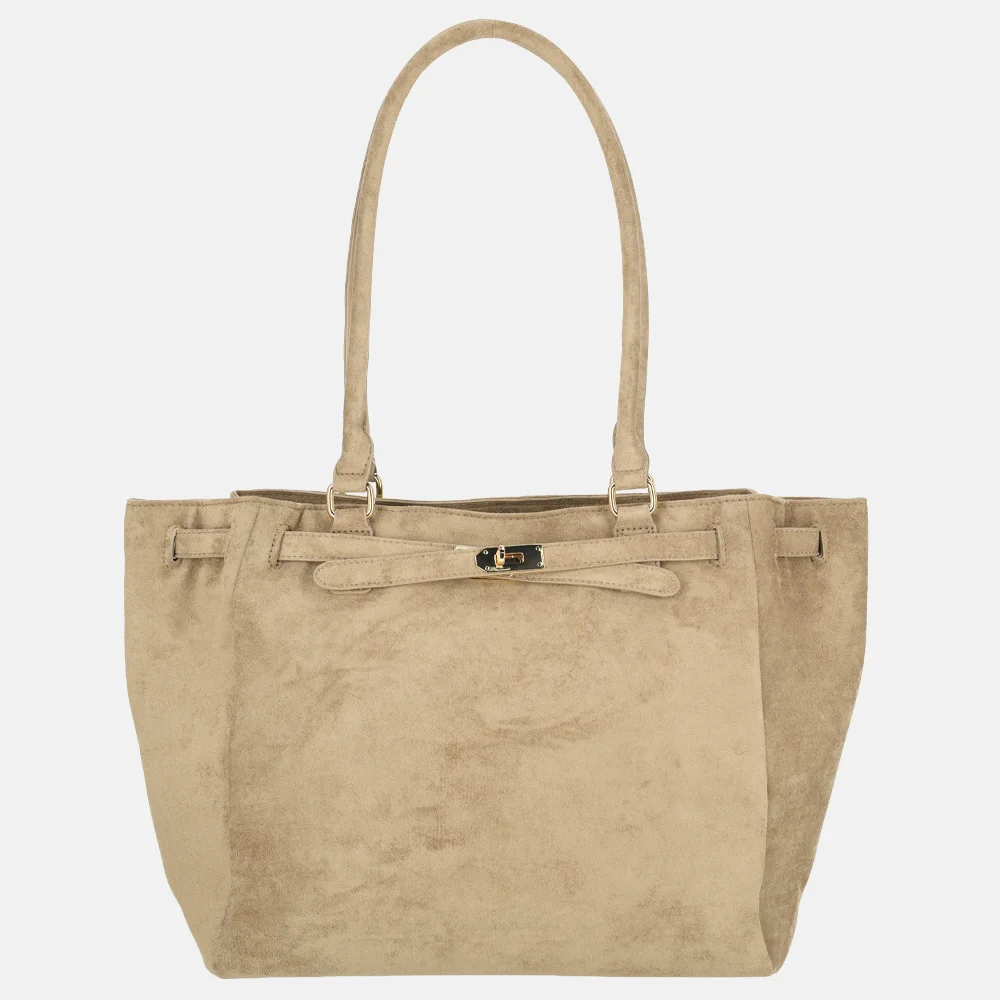 Firenze shopper suedine dark taupe