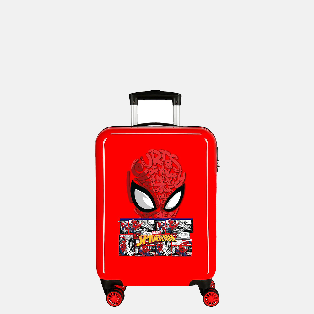 Marvel Spider-Man kinderkoffer 55 cm rood