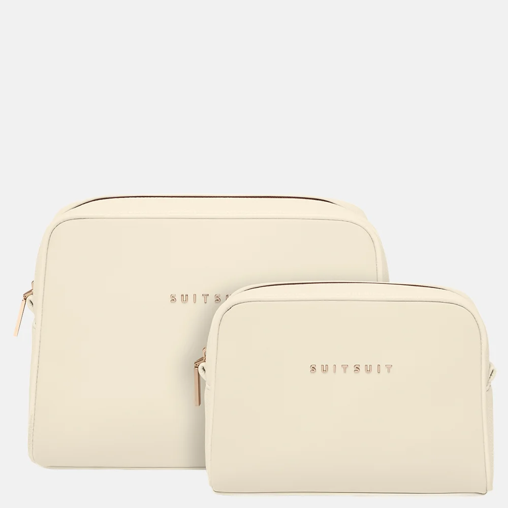 SUITSUIT Serenity Toilettas en make-up tasje set wisper white bij Duifhuizen