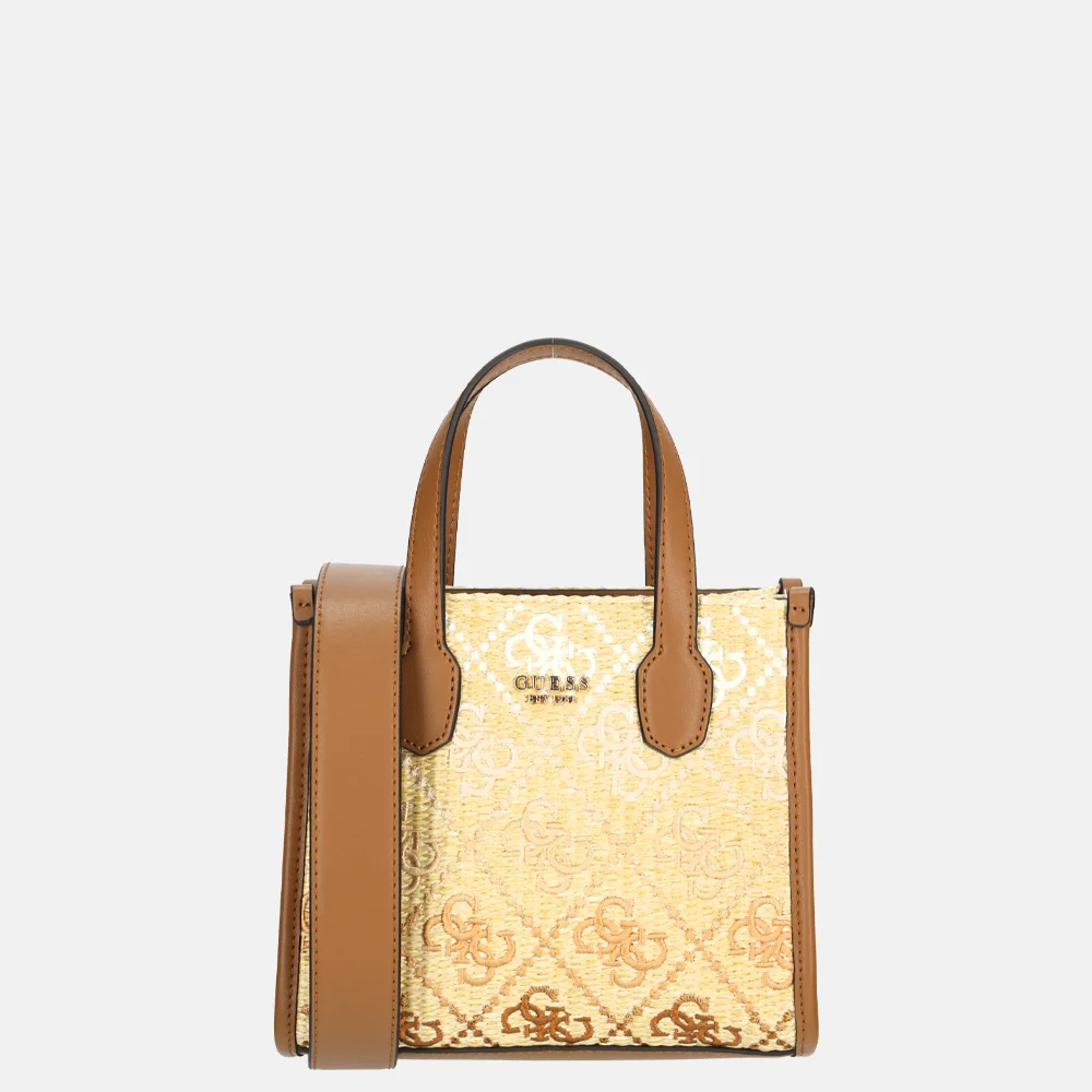 Guess Silvana handtas mini cognac logo