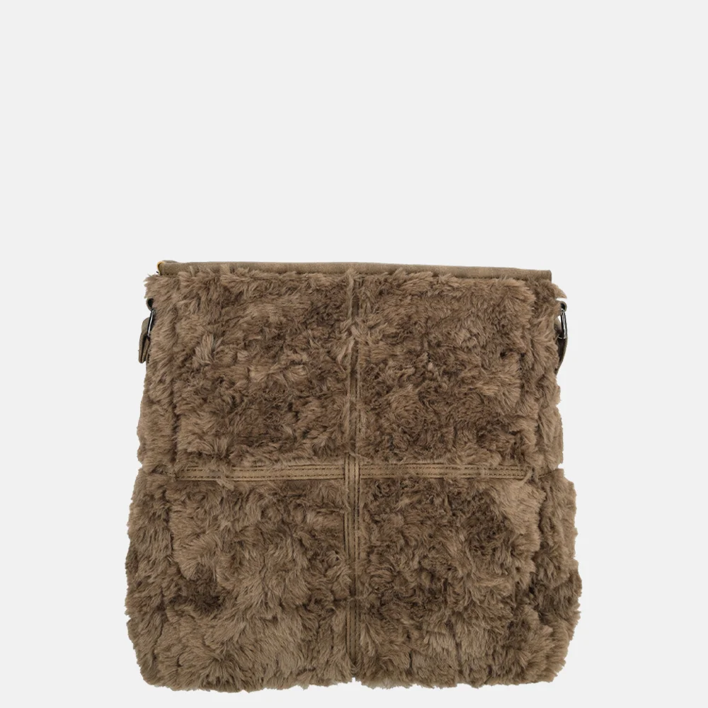 Enrico Benetti Fay crossbody tas teddy middentaupe bij Duifhuizen