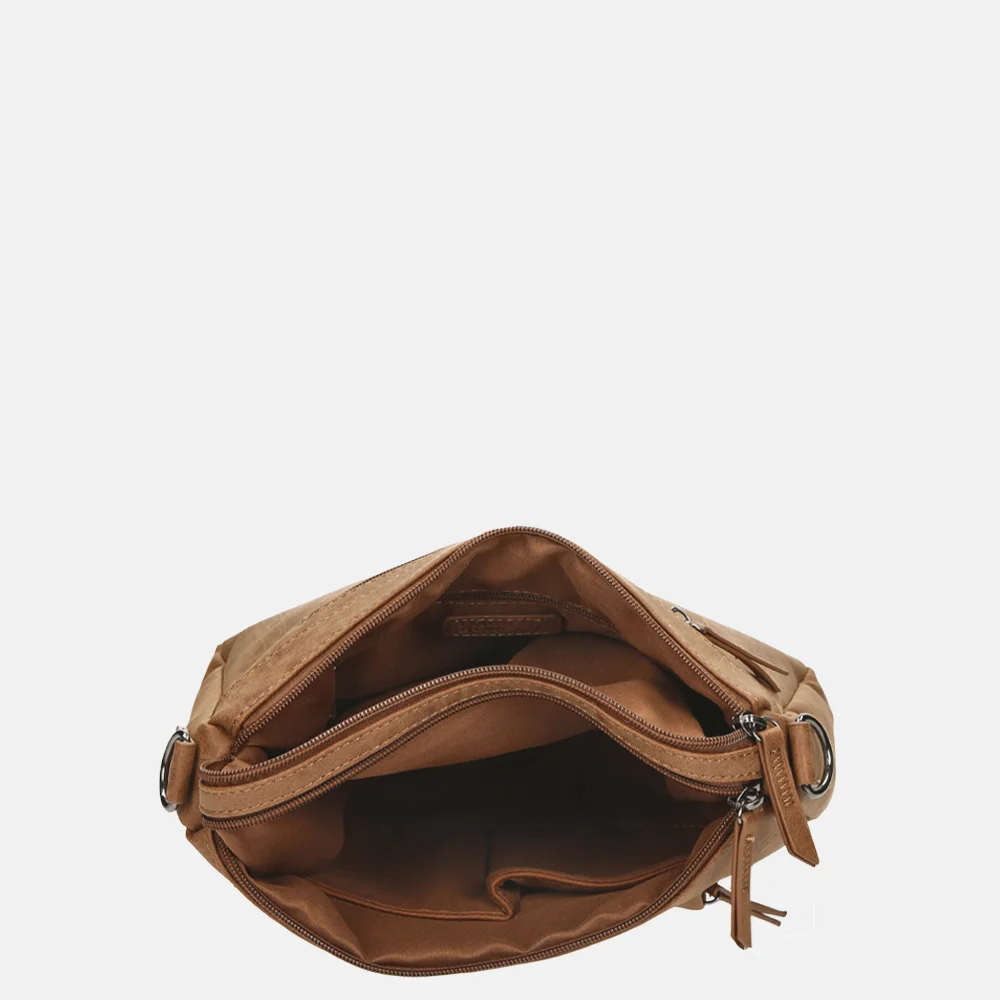 Enrico Benetti Ruby crossbody tas camel bij Duifhuizen