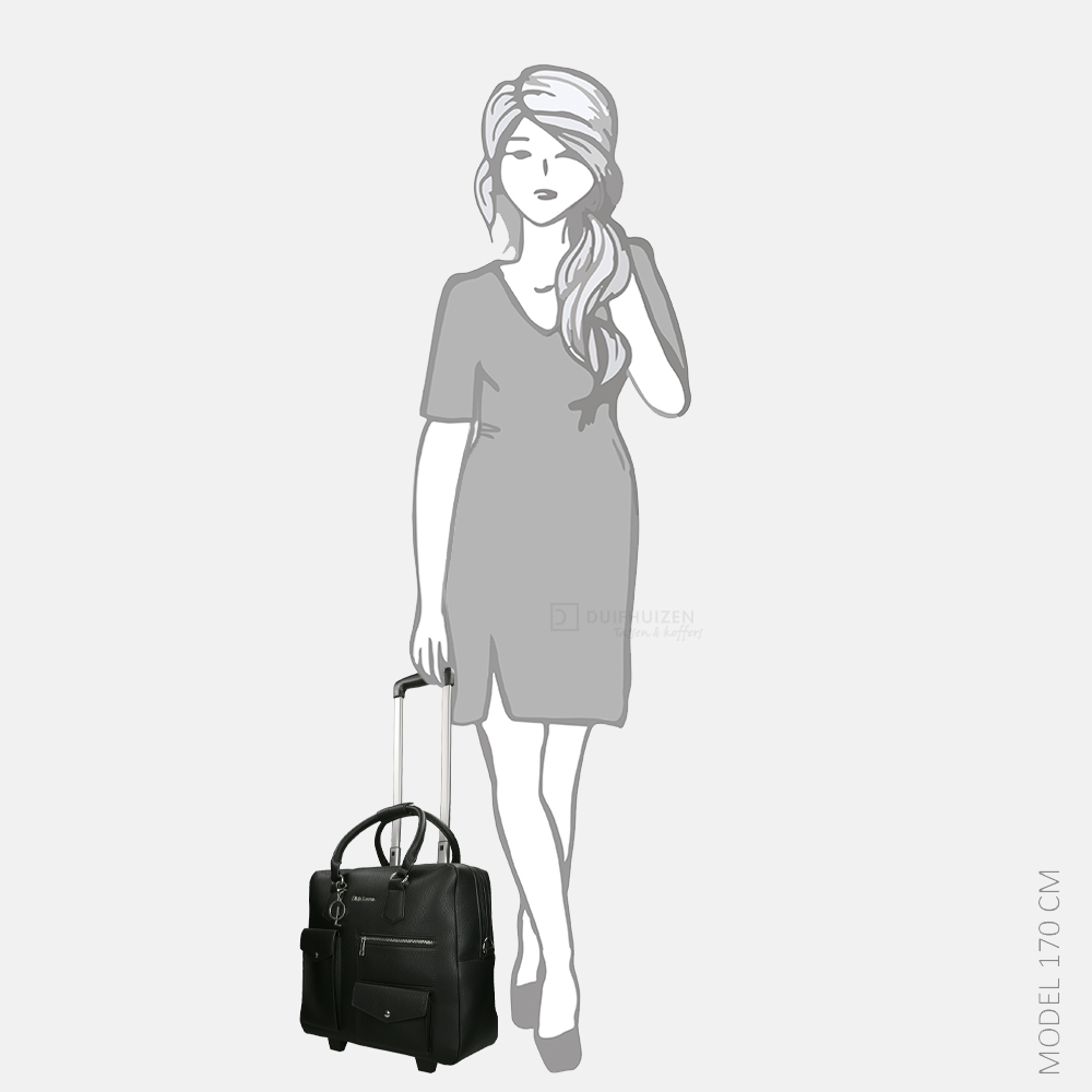 Olivia Lauren Onyx business trolley 15.6 inch zwart bij Duifhuizen