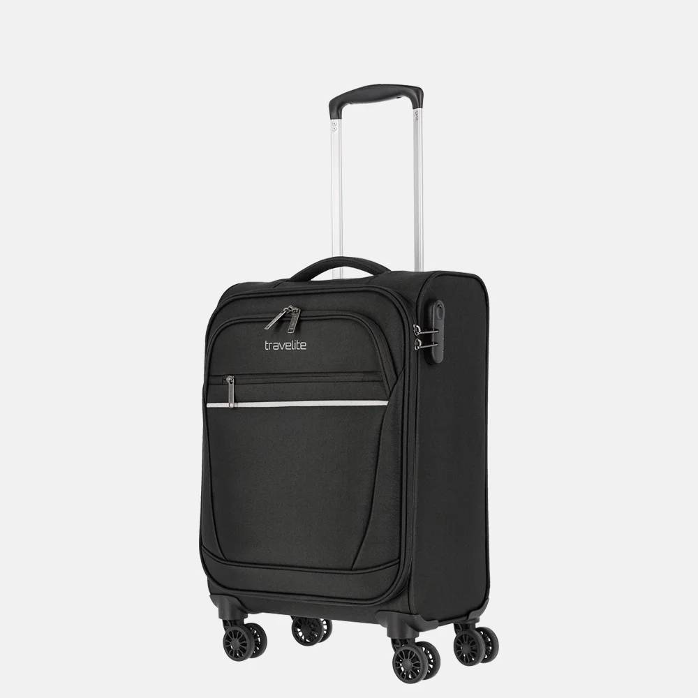 Travelite Cabin handbagage koffer black bij Duifhuizen