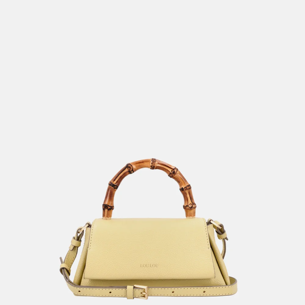 Loulou Essentiels Mae Bamboo handtas sorbet yellow