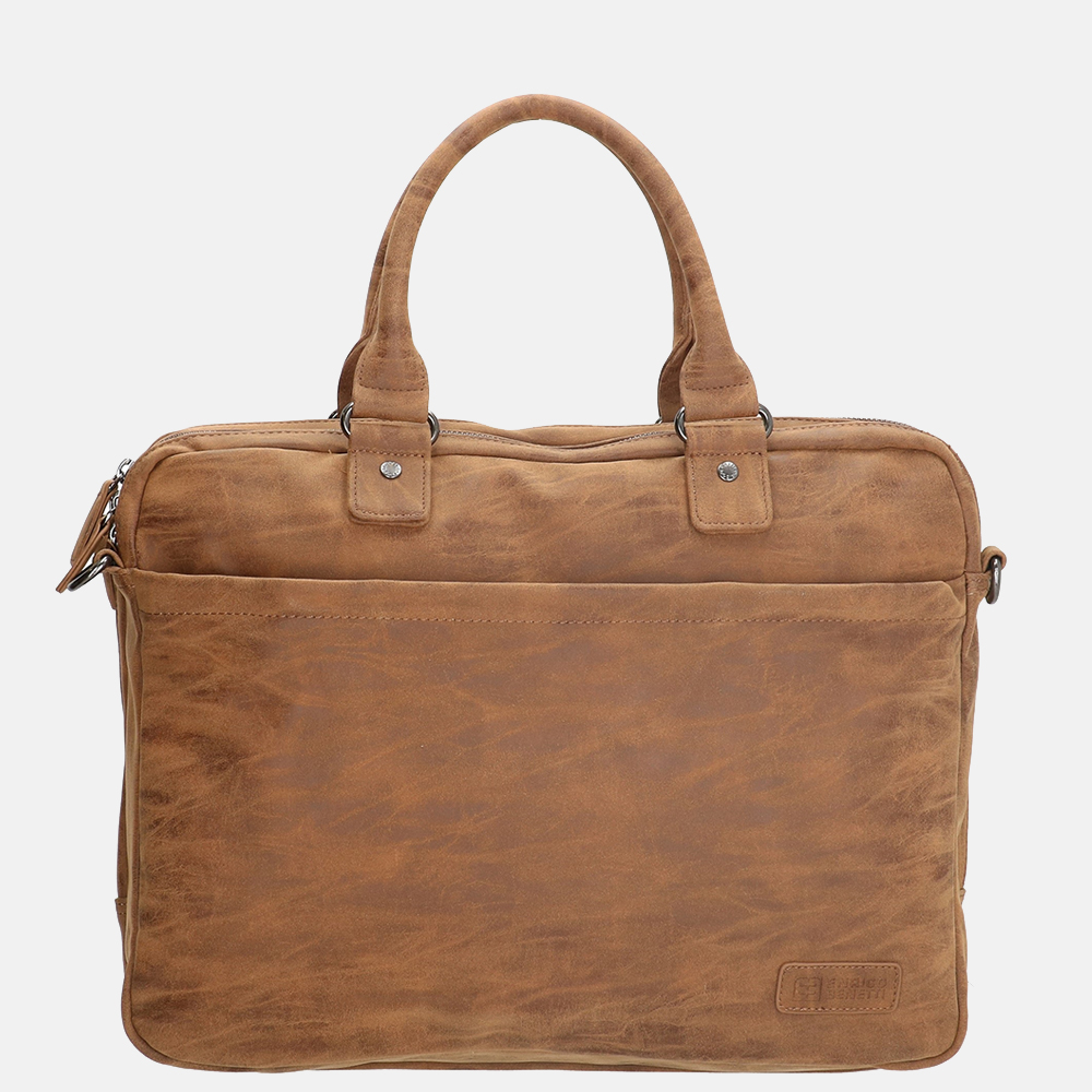 Enrico Benetti Madrid laptoptas 15 inch bruin bij Duifhuizen