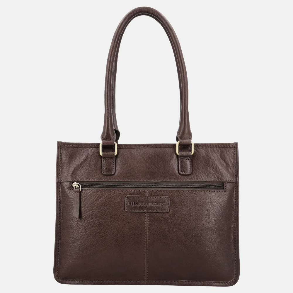 Hide & Stitches Jura handtas M donkerbruin bij Duifhuizen