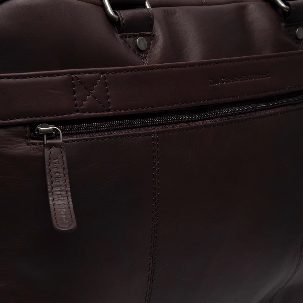 Chesterfield Boston laptoptas 15 inch bruin  bij Duifhuizen