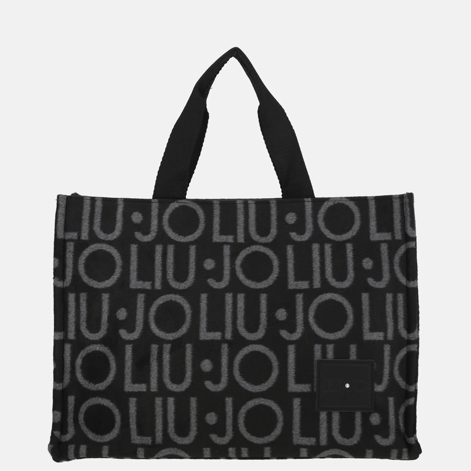 Liu Jo tote logo shopper L nero bij Duifhuizen