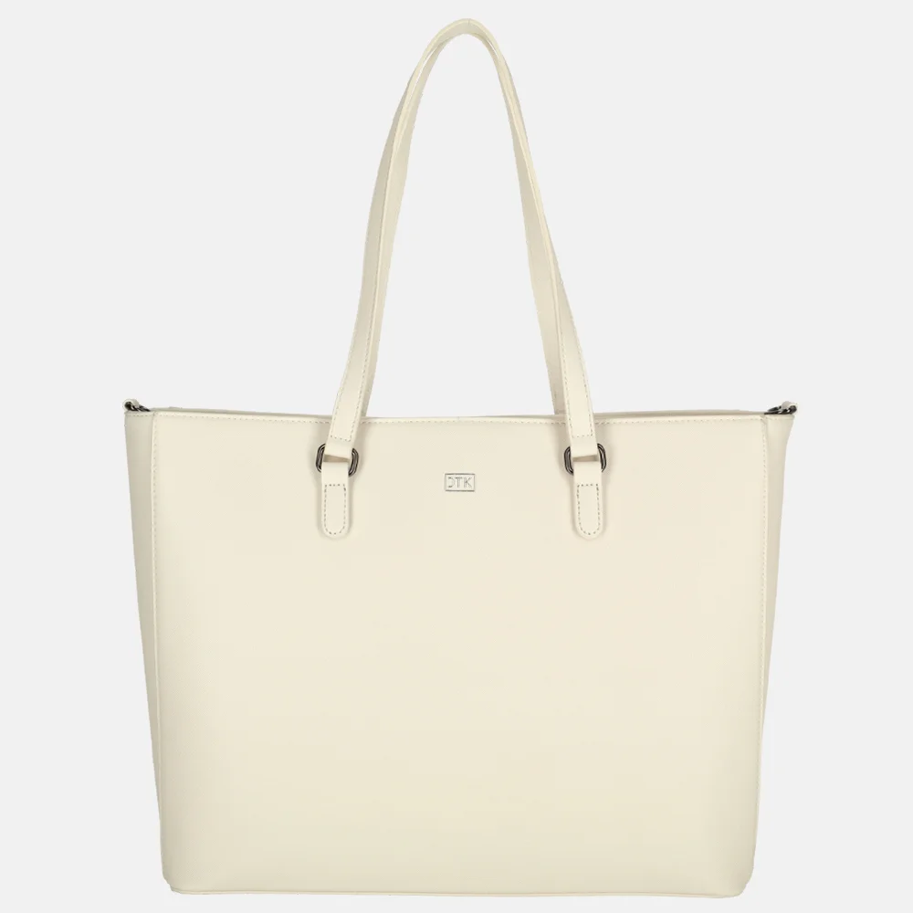 Duifhuizen Saffiano shopper L creme bij Duifhuizen