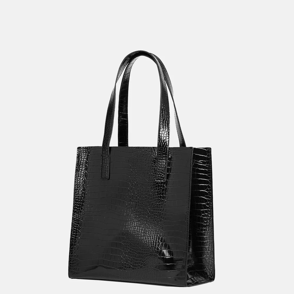 Ted Baker Reptcon shopper black bij Duifhuizen