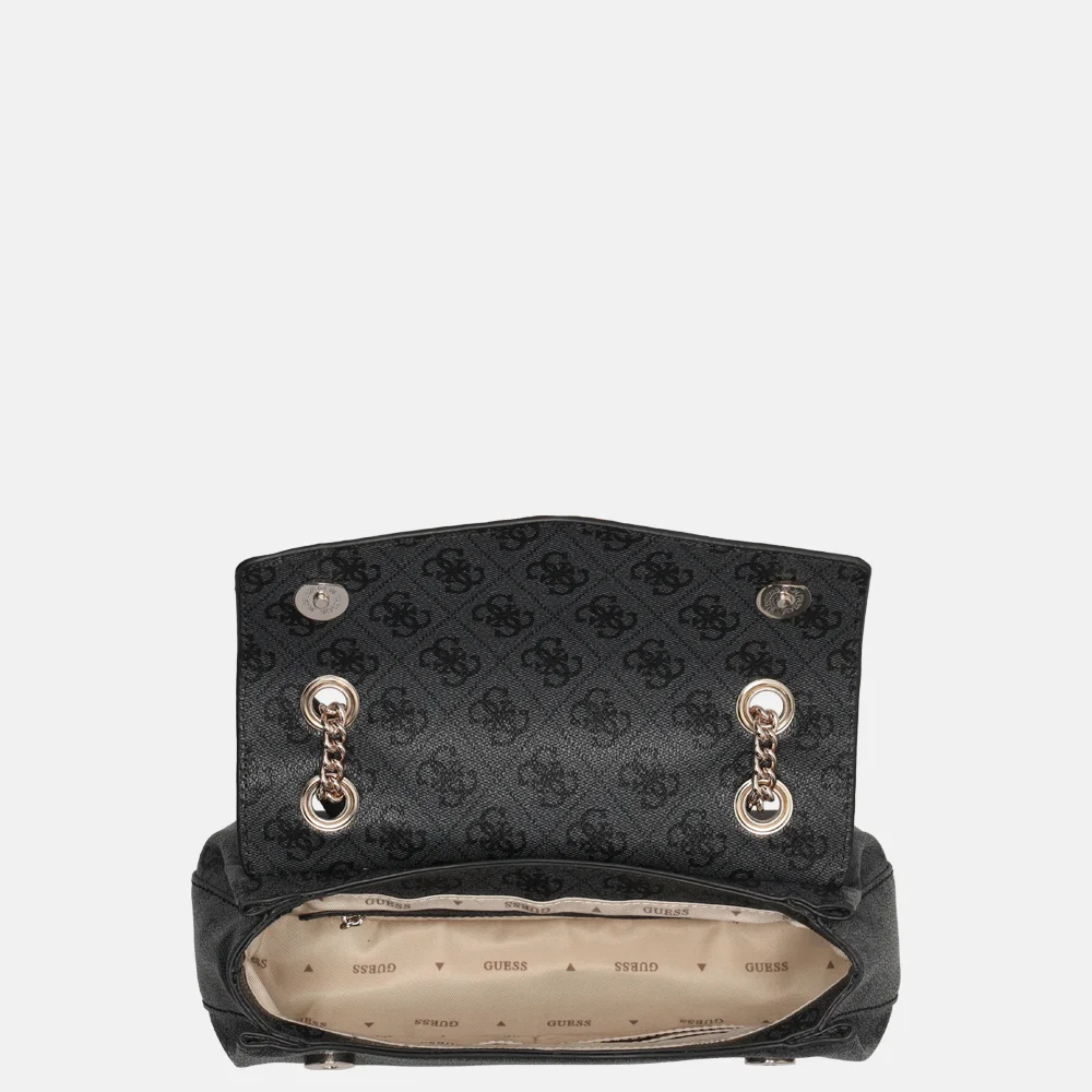 Guess Katya crossbody tas coal logo bij Duifhuizen