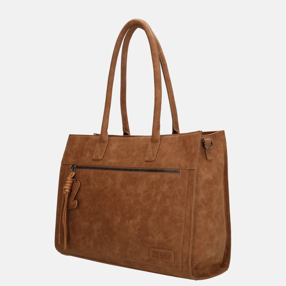Zebra Trends Rosalyn laptopshopper 14 inch bruin bij Duifhuizen