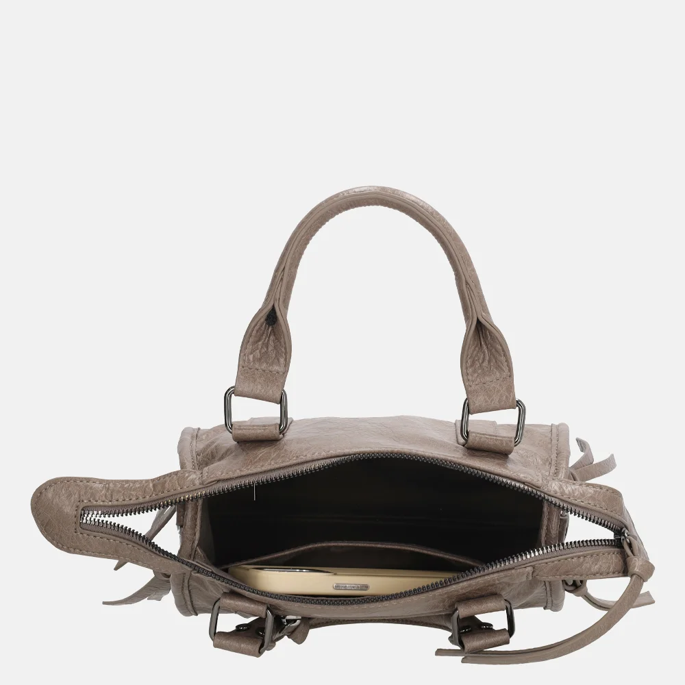 Charm London Berlin handtas S taupe bij Duifhuizen