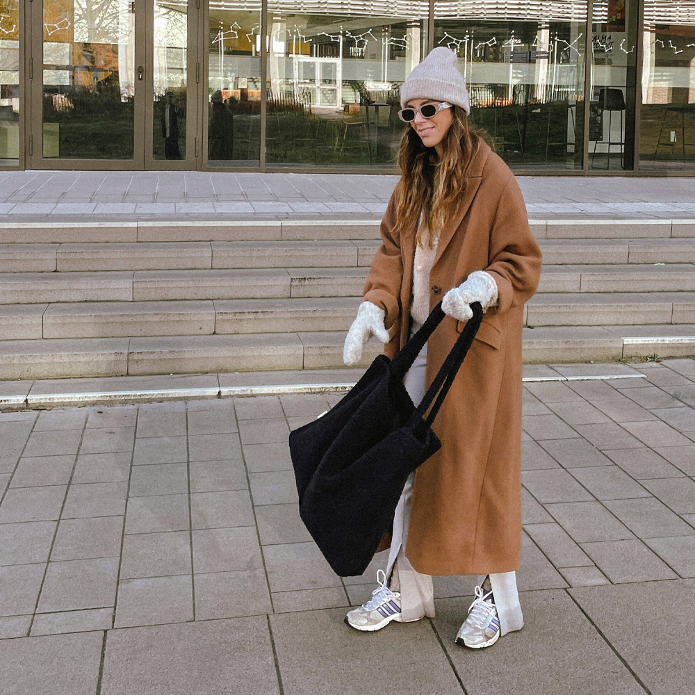 Studio Noos Mom-Bag shopper teddy black bij Duifhuizen