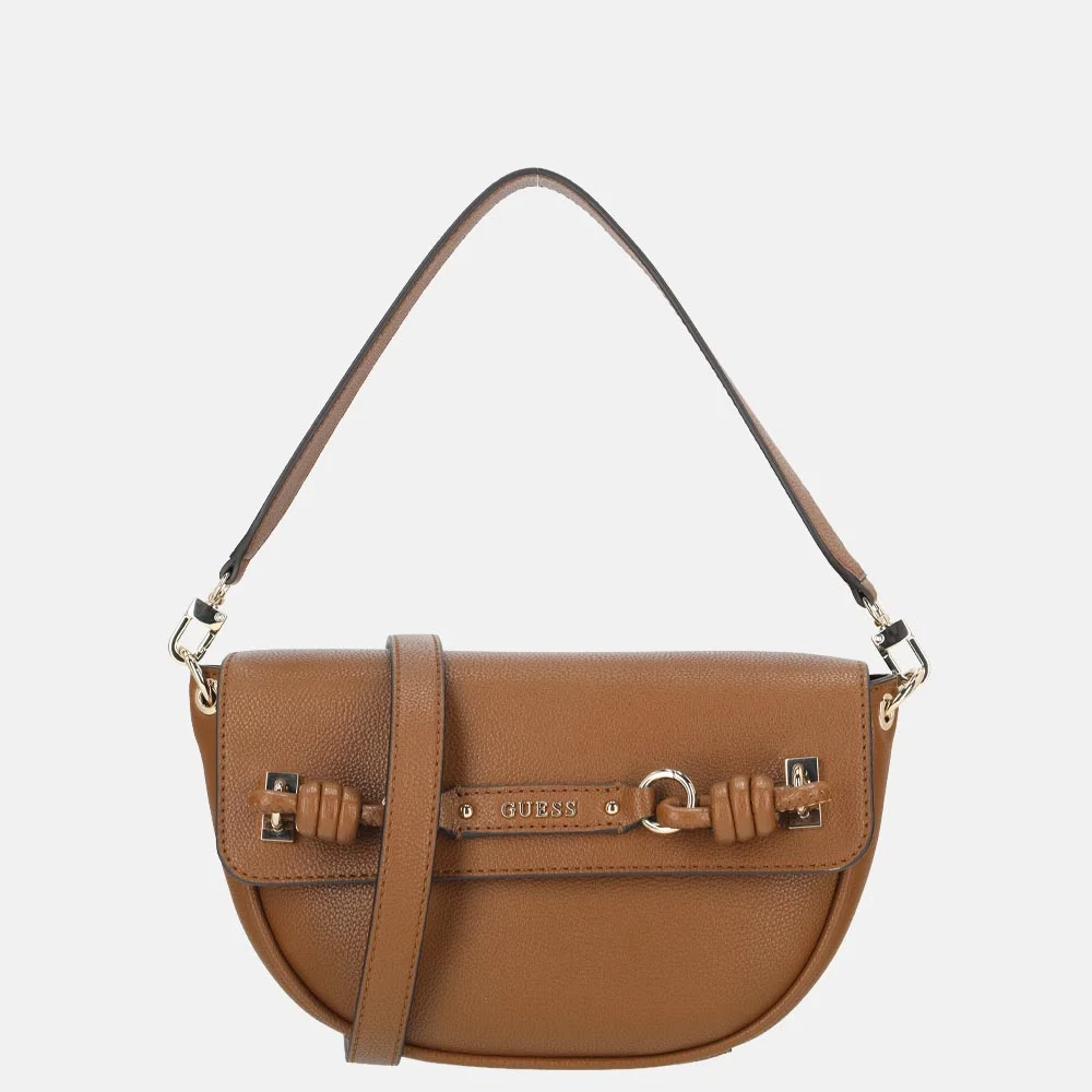 Guess Camelia schoudertas cognac bij Duifhuizen