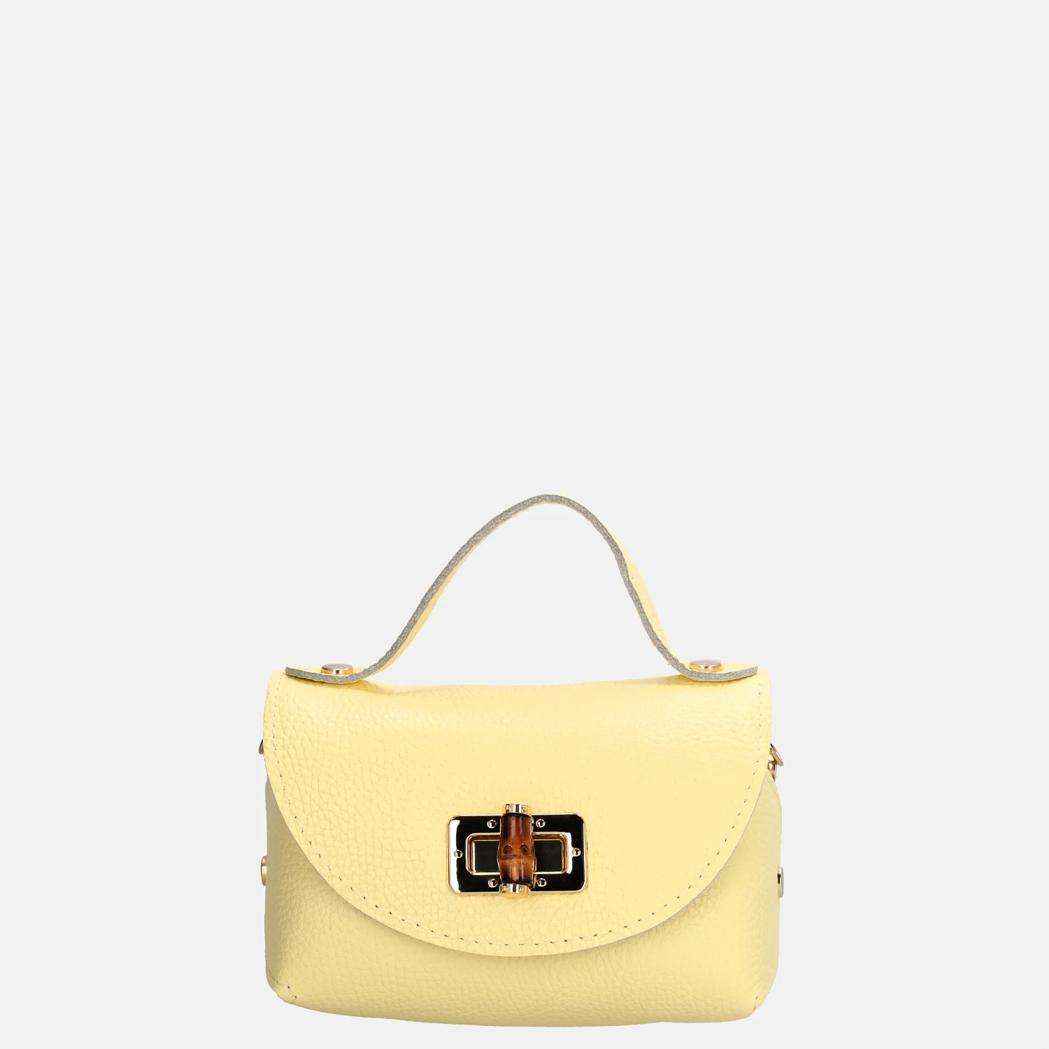 Charm London Bamboo handtas zachtgeel bij Duifhuizen