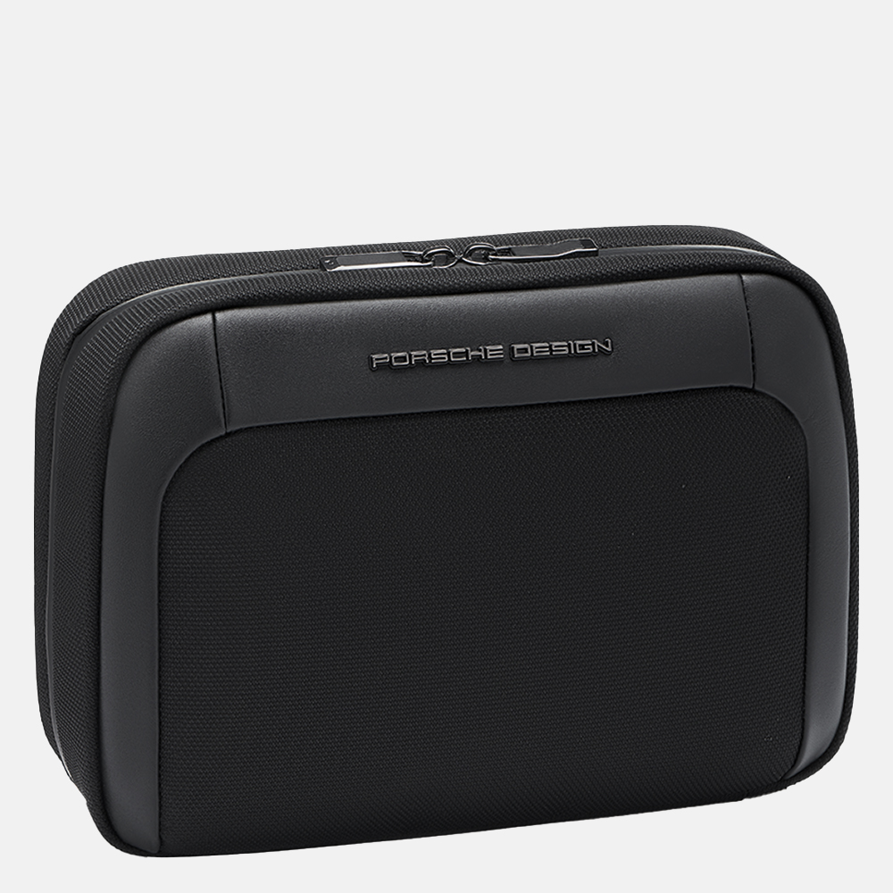 Porsche Design Roadster toilettas met haak L nylon black bij Duifhuizen
