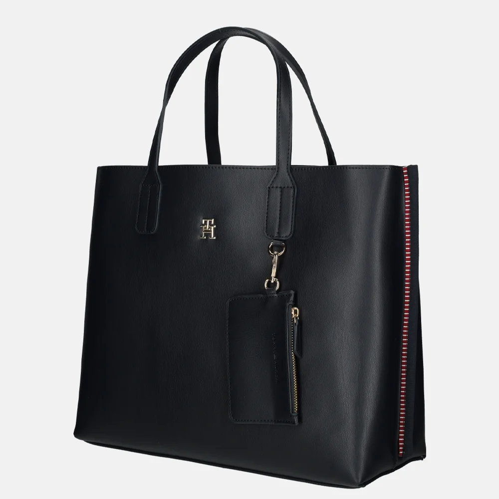 Tommy Hilfiger Distinct Satchel Corp handtas blue bij Duifhuizen